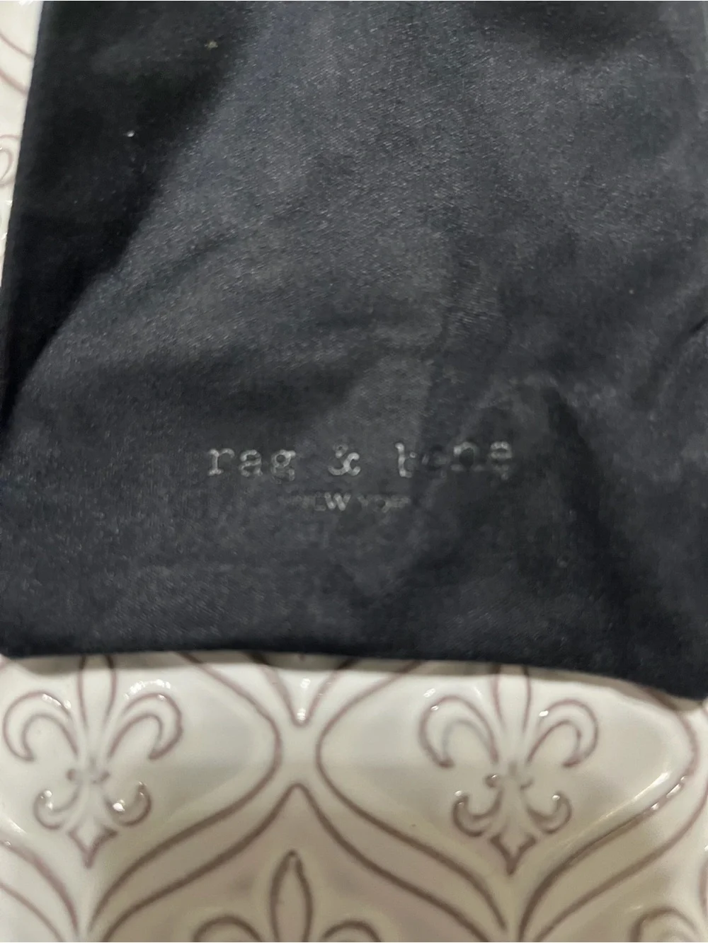 rag & bone Black Leather Long Eyewear Case (Glasses not included)